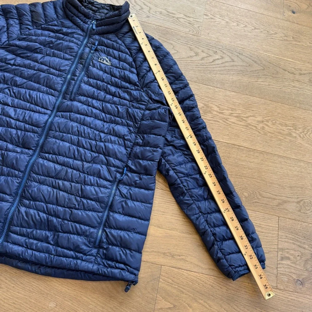 LL Bean Ultralight 850 Down Jacket Mens XXL Tall Blue Pertex DownTek Puffer